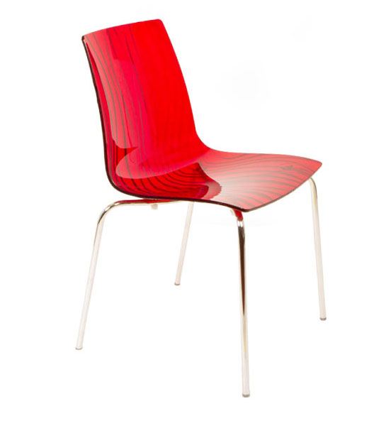Plastová židle CALIMA červená