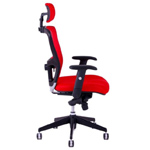 kancelářská židle DIKE červená s podhlavníkem z boku