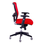 kancelářská židle DIKE červená z boku