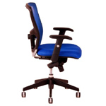 kancelářská židle DIKE modrá z boku