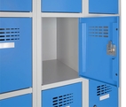 Kovová šatní skříň A232, 12 boxů 